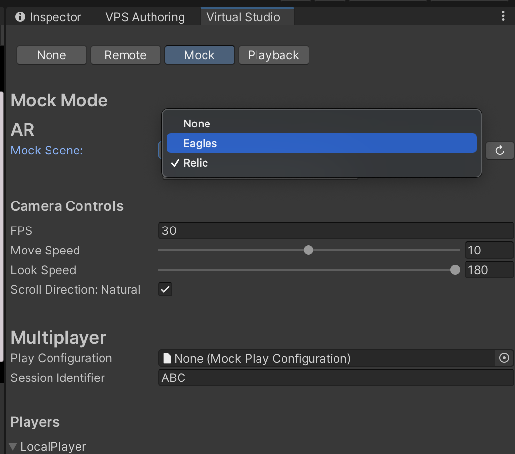 Select Mock Environment